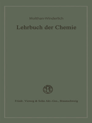 cover image of Lehrbuch der Chemie